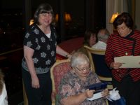 Beth, Nadine, Joan with gift